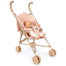 Coffret poupée et poussette Pink Check Konges Sløjd