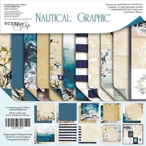 10 Papiers scrapbooking 30 x 30 cm album faire part carte Scrapmir NAUTICAL