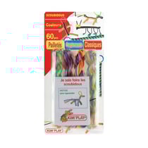 Kit 60 scoubidous couleurs + notice creation - fils, brins - loisir creatif enfant