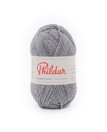 Pelote de Laine Mérino Phil Baby & Socks - Chaleur et Douceur pour Petits Pieds Gris chiné clair