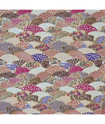Tissu coton japonais paysage multicolore de 145 cm de largeur 0001 Multicolore vendu par 50 cm