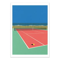 Affiche 30x40 cm - Tennis court in the desert - Rosi Feist