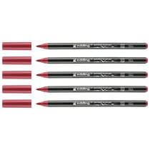Lot de 5 feutres porcelaine pointe pinceau 1-4 mm - EDDING - Carmin