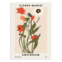 Affiche 30x40 cm - Flower Market Amsterdam - NKTN