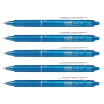 Lot de 5 stylos roller rétractables Pilot Frixion Ball Clicker Pointe Moyenne 0,7 Turquoise