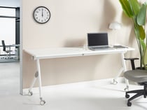 Bureau pliable Panneau de particules mélaminé (MFC) Blanc BENDI - Beliani