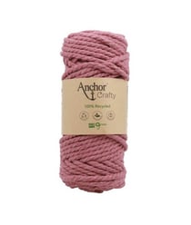 Corde de Coton Recyclé Macramé Anchor Crafty - 250gr - Anchor 122 Rose Vintage