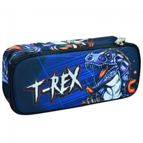 Trousse T-rex Bleu 23 CM - 2 compartiments