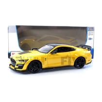 Voiture miniature de collection - FORD - Shelby GT500 Mustang 2020 - Échelle 1/18 - Jaune/Noir - MAISTO