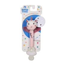 Peluche - Accroche-tétine Bamboo - Licorne - 13 cm s/carte