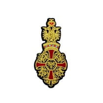 Patch blason croix de Malte, écusson brodé armoiries, motif thermocollant couronne, Made in France