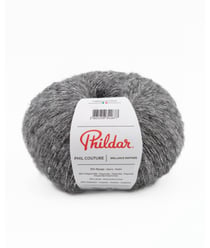 Pelote de laine et Alpaga à tricoter PHIL COUTURE - Phildar Gris chiné foncé