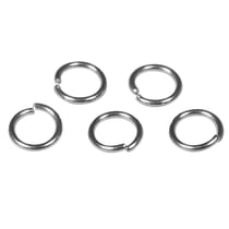 Anneau en acier inox, ø7mm, platine, 50 pièces