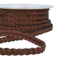 Bobine 15m Galon tressé Marron/marron 12mm