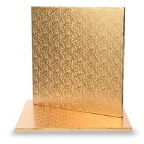 1 Plateau à Gâteau Carré Or (30 cm)