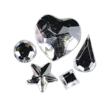 Pierres strass acrylique à coller, cristal, 3 - 12 mm, 5 sortes, 58 pces