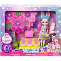 Enchantimals poupee bree lapin et twist - figurine 15 cm - animal - mattel hlk85