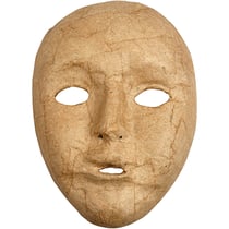 Masque visage enfant en papier mâché - 12,5 x 17,5 cm