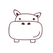 Graine Créative - Tampon en bois Hippopotame