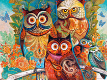 Puzzle 2000 pièces - David Galchutt : Hiboux - Castorland