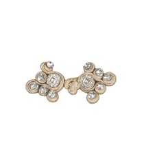 Brandebourg textile strass 75mm beige