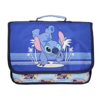 Bagtrotter - Stitch - Bleu - Cartable 32cm - 1 Compartiment - Bretelles Matelassés et Fermeture Velcro - 32x10x23cm - Matière Polyester - Cartable Scolaire Maternelle
