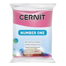 Pâte polymère - Opaque - A cuire - Pâte à modeler - Framboise - Bloc de 56g - Cernit - Number one