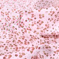 Tissu Coton imprimé Bio Arty Kamill sur fond Blanc cassé - Au mètre