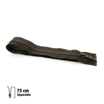 Fermeture éclair Z39 - Laiton 9 mm - Séparable 75 cm