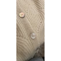 Lot de 3 boutons Akoya naturel en Nacre blanc