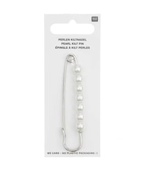 Épingle à Kilt avec Perles 76 x 18mm : Élégance Traditionnelle Revisitée - Rico Design Argent