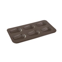 Plaque 6 madeleines gourmandes - Antiadhérent (sans PFAS) - 395 x 200 mm