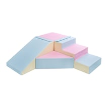 Set de 4 blocs rose bleu jaune pastel - Velinda - Beige