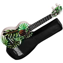 Ukulélé Mahalo Art Series Soprano Monstera - Tilleul - MA1MT - Vert - Avec housse