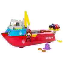 Coffret pat patrouille sea patroller xxl : bateau 60 cm avec son et lumière + ryder + quad + pieuvre - version géante - spin master 20088599