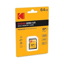 KODAK Carte Mémoire SDXC 64GB Ultra High Speed – Stockage haute capacité, vitesse rapide, idéale pour caméras, appareils photo, drones et autres appareils compatibles SDXC