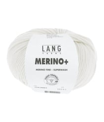Pelote de Laine à tricoter MERINO + (PLUS) - Lang Yarns Blanc (001)