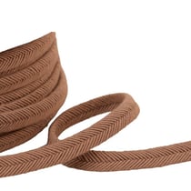 Double cordon fils 10mm beige foncé au mètre