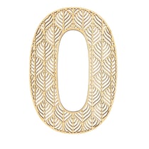 Lettre O en bois Alphabet géant ajouré 24 cm