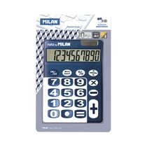 Blister calculatrice bleue 10 chiffres grandes touches