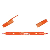 Feutre double pointe 0,8 et 0,3 mm - TOMBOW - Orange - TwinTone