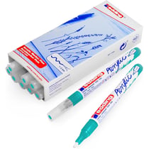 Lot de 10 marqueurs acryliques permanents pointe fine 1-2 mm - EDDING - Turquoise opulent