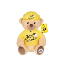 Peluche - Peluche Officielle Ours Tour de France "Maillot et Casquette Vainqueur Étape jaune" – 24 cm