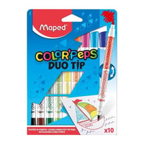 10 feutres de coloriage - Double pointes - Encre lavable - Maped - Color'peps Duo tip