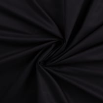 Tissu Coton satiné uni Noir