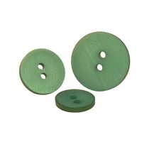 Lot de 6 boutons 2 trous satiné vert sapin