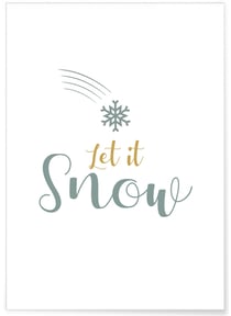 Affiche 'Let it snow' | A3 : 29,7x42cm