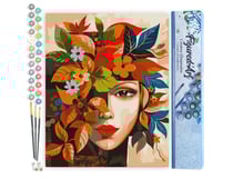 Peinture par Numéro Figured'Art - Visage floral d'Automne inspiré de Picasso - Kit de Loisir Créatif DIY Numéro d'Art Complet - 40x50cm sans châssis en bois
