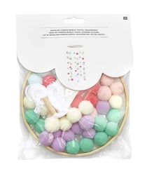 Kit de Bricolage Pompon Mobile Rico Design : Créez Votre Œuvre d'Art Personnalisée Arc-en-ciel pastel