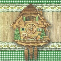 Lot de 4 serviettes en papier découpage collage 33 cm COUCOU SUISSE D 207